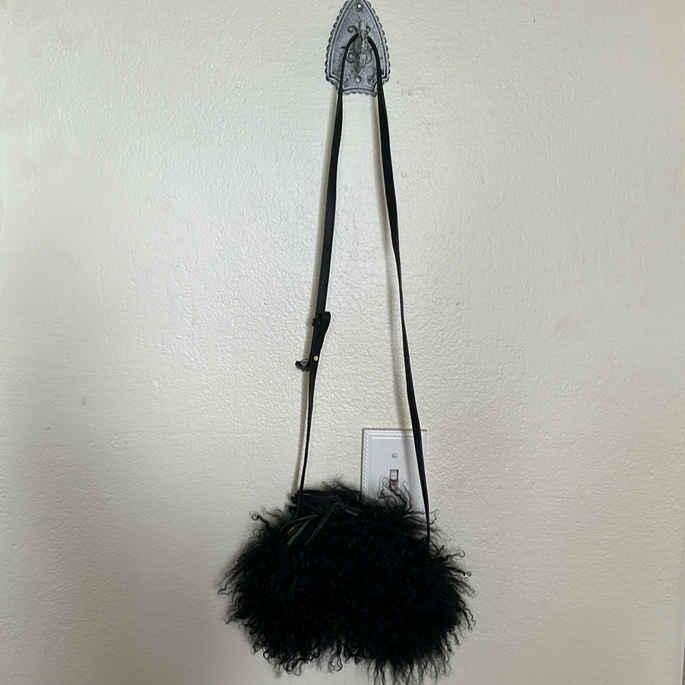 UGG Small Crossbody Bag - 100% Sheepskin, Lightly Worn, Black